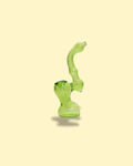 Lime Transluscent Glass Bubbler